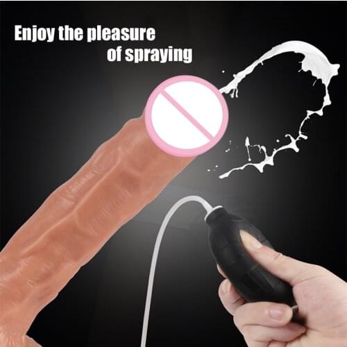 New Arrival Realistic Big Dildo with Water Pump Spray Super Huge Penis Sex Toys for Women Adult Products Female Masturbator Cock