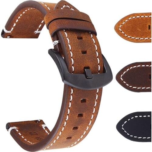 Watchband Soft Calf Genuine Leather Watch Strap 20mm 22mm 24mm Watch Band for Tissot Seiko Accessories Wristband