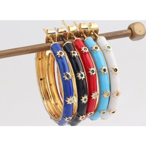 Luxury Fashion Gold Color Oversize Hoop Earrings For Women Wide Big Enamel Round Circle Statement Earrings Vintage Jewelry Gift
