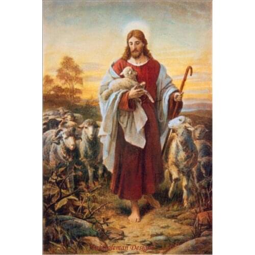 Needlework for embroidery DIY DMC High Quality - Counted Cross Stitch Kits 14 ct Oil painting - The Good Shepherd