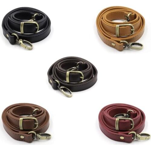 6XDA PU Leather Replacement Shoulder Crossbody Bag Adjustable Strap with Metal Buckles Accessories