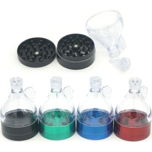 1pcs Funnel Herb 50mm Grinder Herb Smoke Cigarette Tobacco Spice Muller Grinders Crusher amoladora weed accessories