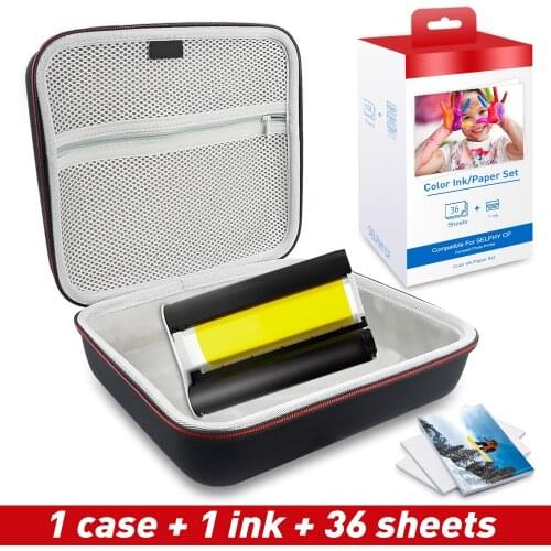 UniPlus Storage Carrying Case fit Canon Selphy CP1300 CP1200 CP1000 Photo Printer Bag Shockproof Protective Bag with Pouch Box