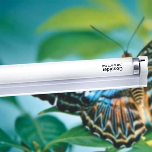 UVB 10.0 Reptile Vivarium Fluorescent Linear Tube Light Lamp Bulb T8 15W 18” Bi-Pin for Calcium Supply Desert Glare 110V 220V