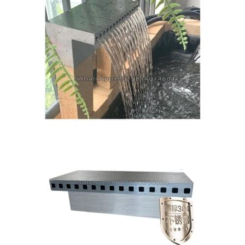 Pool villa waterfall,Stainless steel water waterfall,water curtain wall water drop type waterfall,Sauna water feature equipment