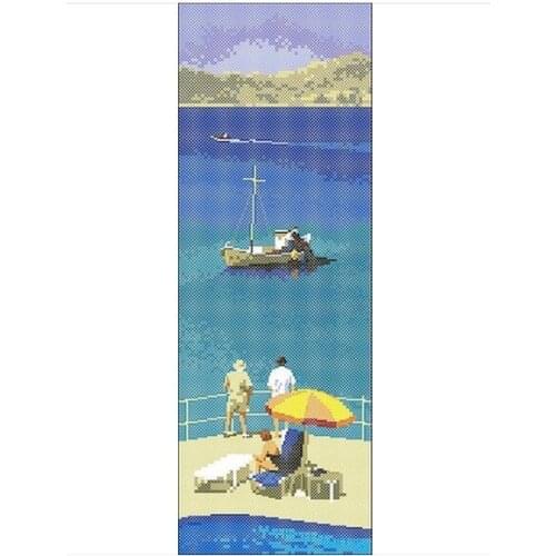 Embroidery Package Hot Sell Best Quality Cross Stitch Kits The Aegean Sea Water Free Shipping