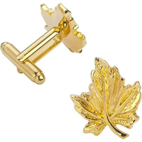 High-end mens shirt brand jewelry gold Cufflinks petals cufflinks, fashion design style French shirt accessories