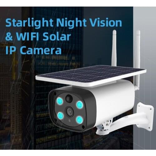 Y8-SL Outdoor Solar Security Camera 1080P Wireless WiFi Camera Solar Panel Rechargeable Battery Bullet PIR Motion Alarm