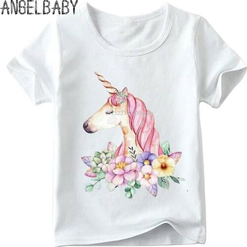 Baby Boys/Girls Harajuku Dabbing Unicorn Funny T shirt Kids Comfortable T-shirt Children Short Sleeve Tops,HKP5189