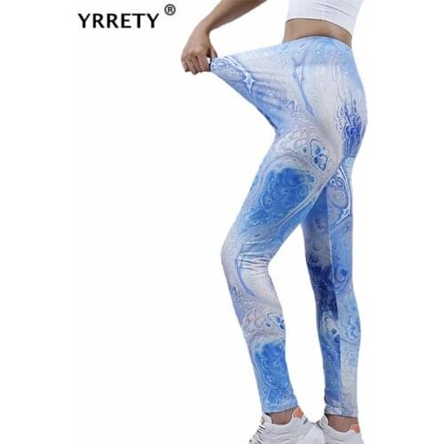 YRRETY Womens High Waist Breathable Slim Stretch Leggings Fitness Running Gym Push Up Sports Elastic New Tie Dye Floral Pants