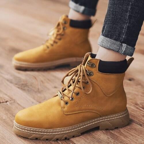 Winter Warm Boots Yellow Boots Fashion Sneakers Winter Waterproof Boots 2021 New