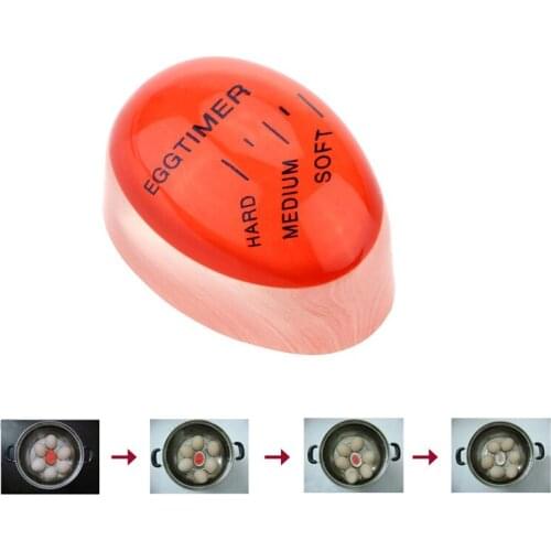 1pcs Egg Timer Perfect Color Changing Timer Yummy Soft Hard Boiled Eggs Cooking Kitchen Eco-Friendly Resin Red timer tools
