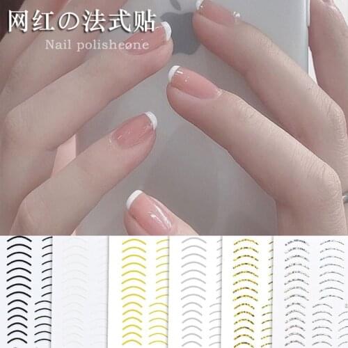 1Pc Line Nail Art Stickers Neon Line 3D Self-Adhesive Nail Decal Curve Stripe Lines Design DIY Nail Sticker Gel Polish Tips