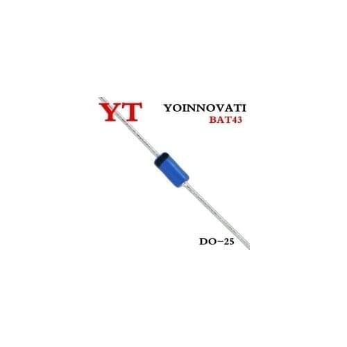 10 pçs/lote BAT43 30 V 200MA DO-35 DIODO SCHOTTKY Retificadores Único chip