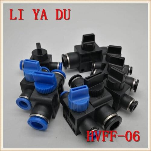 10PCS/LOT HVFF-06 Pneumatic Tube Quick Connector Unidirectional Unloading Pressure Relief Valve HVFF6