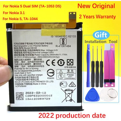 100% Original HE336 2900mAh Battery ForNokia 3.1 (TA-1063) New Production High quality battery+Tracking number