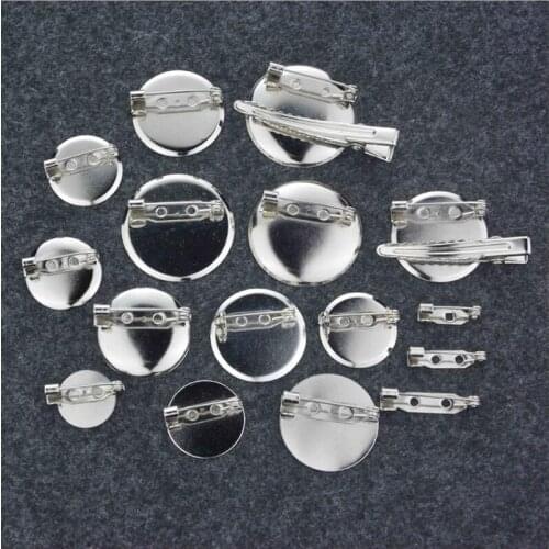 100Piececs/Lot Safety Pin Hand DIY Brooch Pins Metal Material Dual Tray Pin Handmade Wedding Boutonniere Flower Accessories