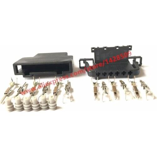 20 Sets 6 Pin 1.5mm Auto Pulg For VW Polo Golf Audi Skoda Fabia Electronic Accelerator Pedal Connector 3B0972706 3B0 972 706
