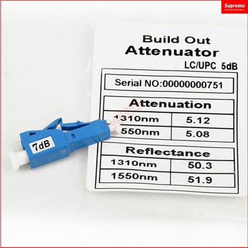 5PCS/Pack 7DB LC UPC Female To Male 7dB Fiber Optic Attenuator Free Delivery