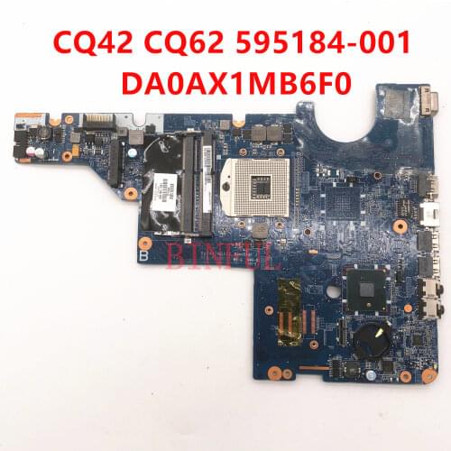 High quality for CQ62 CQ42 G62 G42 G72 595184-001 Laptop Motherboard pavilion DA0AX1MB6H1 HM55 DDR3 PGA989 100%fully tested