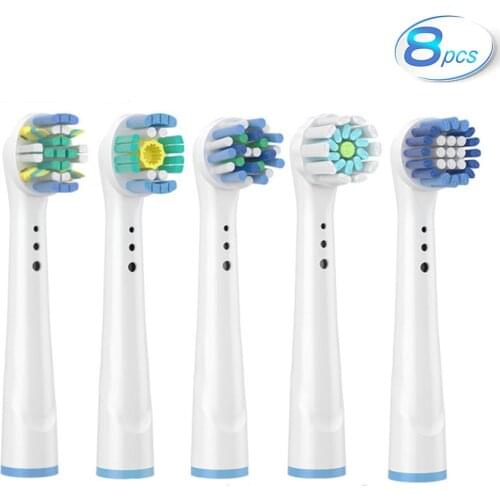 For Oral B Electric Toothbrush Heads Replaceable Brush Head For Oralb Electric Advance Pro Health Triumph 3D Excel Vitality 8pcs