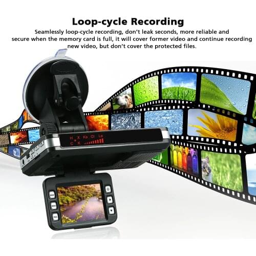 Anti Radar Detector Car Dashcam DVR 2 in 1 720P Dash Cam Radar Speed Detector with Full Band Mute Button Loop Recording G-Sensor
