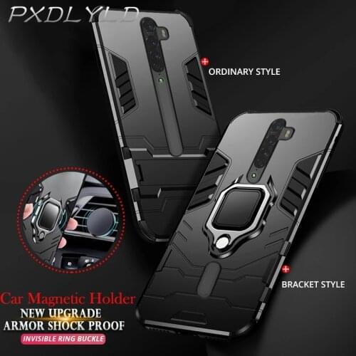 Magnetic Ring Armor Case For Oppo Find X2 X3 Lite Neo Realme XT X2 6i C3 5 6 7 8 Pro Stand Holder Tough Back Phone Cover