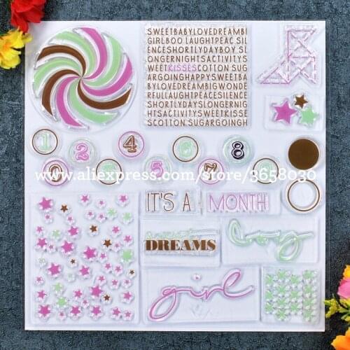 ITS A DREAM Star Scrapbook DIY photo cards rubber stamp clear stamp transparent stamp 15x15cm 80713103