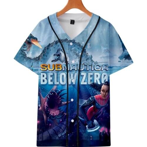 Anime Subnautica Below Zero Game 3D Baseball T-shirt Women/Men Fashion Summer Short Sleeve Tshirt Hot Streetwear Clothes Kawaii