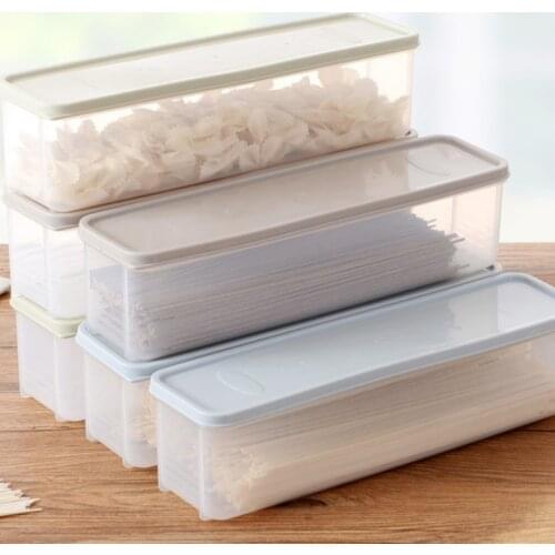 Noodles Container Kitchen Food Storage Large Capacity Airtight Rectangular Pasta Box Fresh-keeping Case