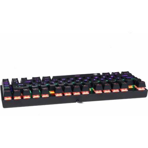 HUOJI Z88 TKL Mechanical Keyboard multiple Switches 81 keys rainbow LED Backlit Aluminum Gaming Keyboard with Detachable Cable