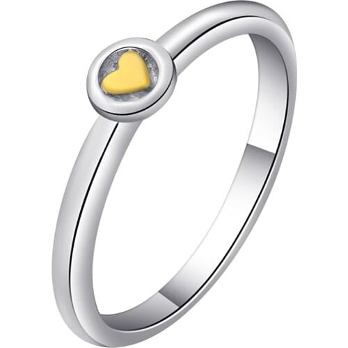 Fashion gold color heart ring love finger couple rings silver color rings for women wedding ring jewelry Distribution