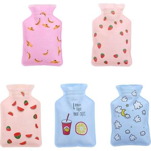 Cartoon Hand Warm Water Bottle Cute Mini Hot Water Bottles Small Portable Hand Warmer Water Injection Storage Bag Tools
