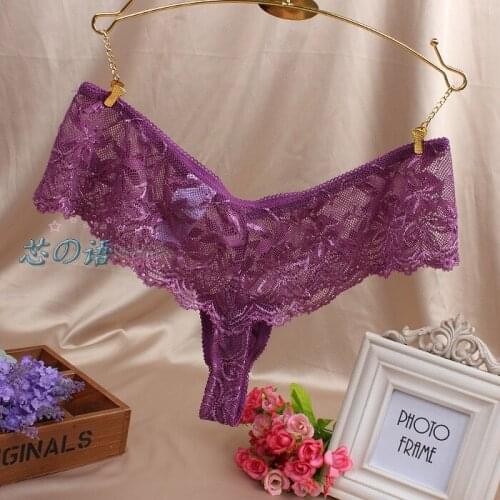 New womens sexy lace underwear sexy lingerie floral underwear g-string ladys lace panties panty UK8-10-12-14 2PCS/LOT