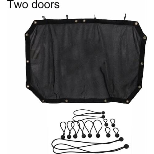 2/4 Doors Solid Color Car Mesh Sun Shade Top Cover for Jeep Wrangler JK JKU