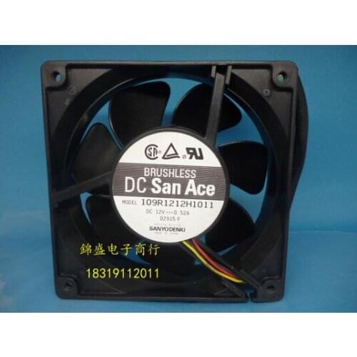 Original SANYO 12038 0.52A 12V 109R1212H1011 120*120*38MM 3 line server fan