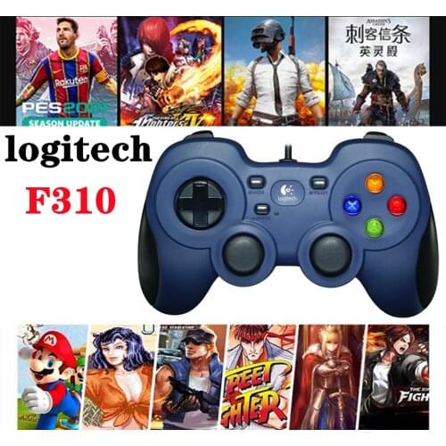 Logitech F310 wired gamepad/game joystick controller console layout/4 switching direction keys PC USB connection/various games