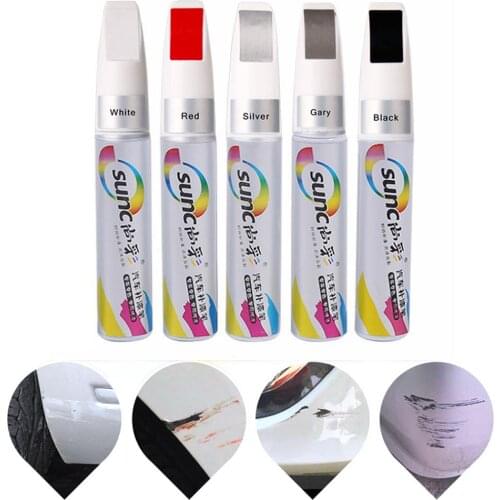 5 Colors 12ml Car Paint Repair Pencil Universal Car Scratch Repair Paint Pen Auto Paint Scratch Repair Remover Touch Up Pen