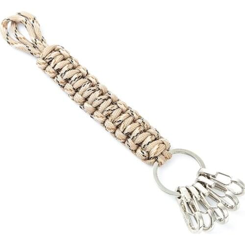 Hand-woven umbrella rope 20cm keychain bracelet outdoor multi-function hand rope camping outdoor survival adventure emergency