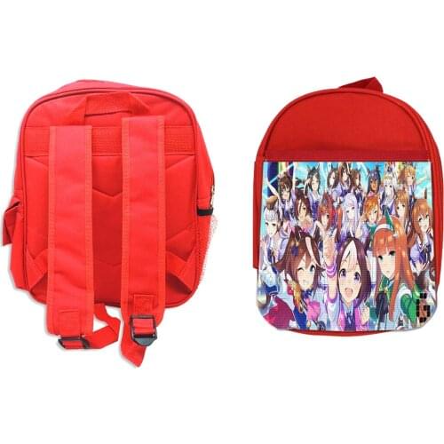 MERCHANDMANIA red backpack UMA MUSUME PRETTY DERBY infant kitty school backpacks male female school