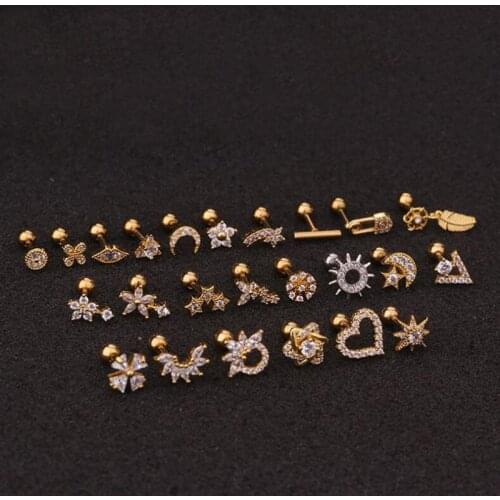 Zircon Imitation Pearl Niche Cross Earrings Simple Ear Clip Compact Wild Small Earlobe Fashion Personality Creative Earrings