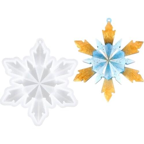 Snowflake Silicone Resin Mold for Christmas DIY Jewelry Making Craft Decoration Casting