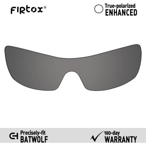 Firtox True UV400 Polarized Lenses Replacement for-Oakley Batwolf OO9101 Sunglasses (Compatiable Lens Only) - Black