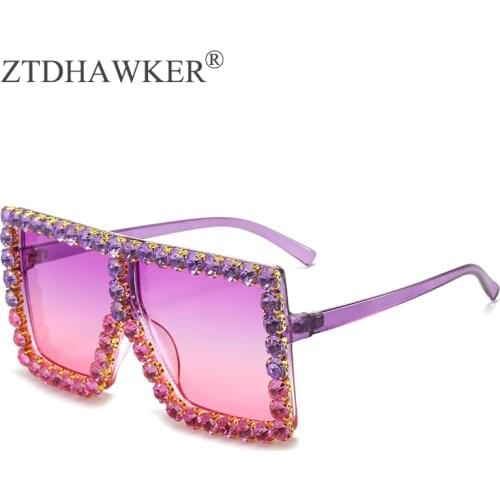 Personalized Sunglasses Women Big Frame Diamond-studded Glasses New Eyeglasses Cool Spectacles