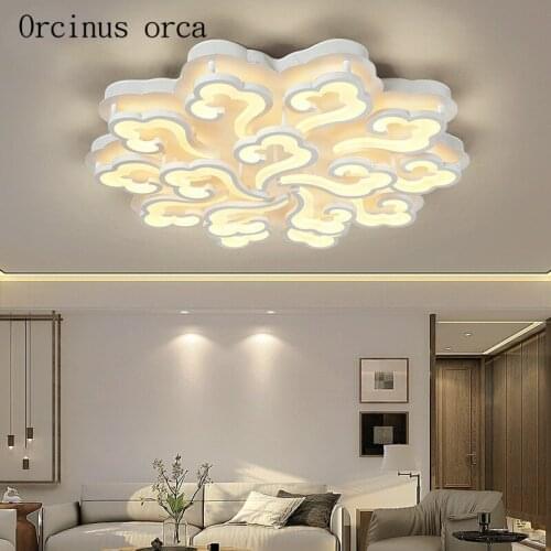Nordic modern simple cloud ceiling lamp living room bedroom warm and creative LED protection eye ceiling lamp free shipping