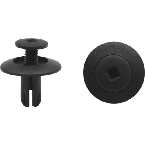 Uxcell 42pcs Black 6mm Hole Diameter Automobile Car Door Panel Plastic Rivets Fasteners