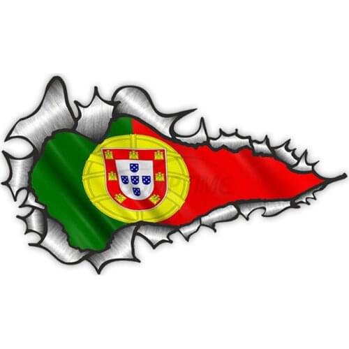 Funny Portugal Flag Car Sticker Car Accessories Vinyl Decal Cover Scratches Waterproof PVC 13cm X 13cm