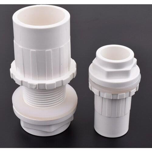 1Pc 20/25/32/40/50mm Hi-Quality PVC Pipe Connectors Thicken Garden Irrigation Fish Tank Drain Aquarium Inlet Outlet Joints