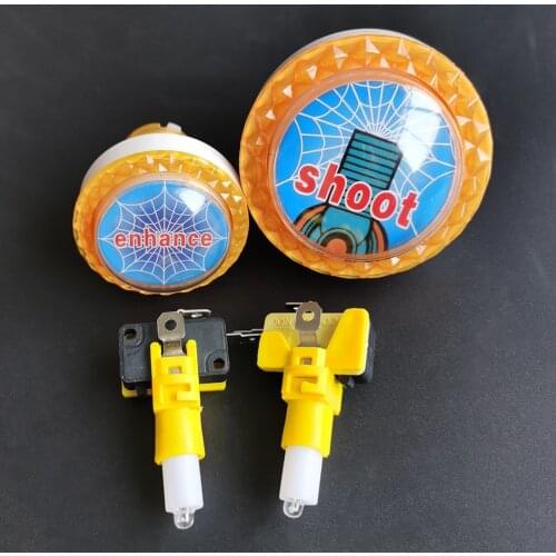 1 unit 60mm 45mm Arcade Fish Hunter Push button Switch Led Micro Switch Game Momentary Illuminated Button Switch