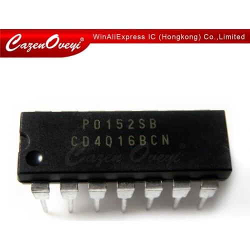10pcs/lot CD4016BE CD4016 DIP-14 In Stock